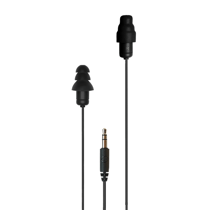 black plugfones earplugs