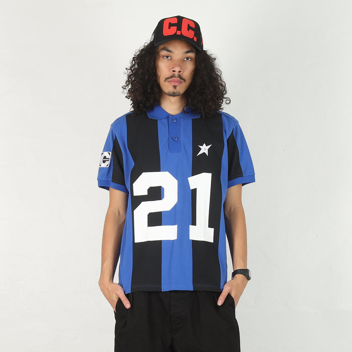 Polo Jersey - Blue Stripe