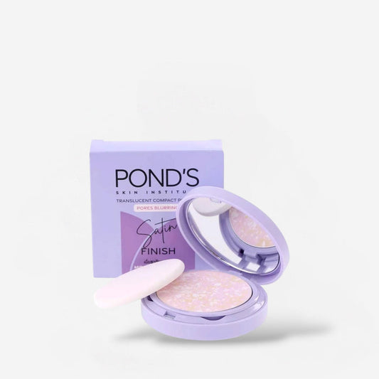 Ponds Translucent Pressed Powder Pores Blurring Satin Finish 4.5g بودرة مضغوطة شفافة من بوندز، تخفي المسام، بلمسة نهائية ساتانية - Princess Cosmetics Qatar