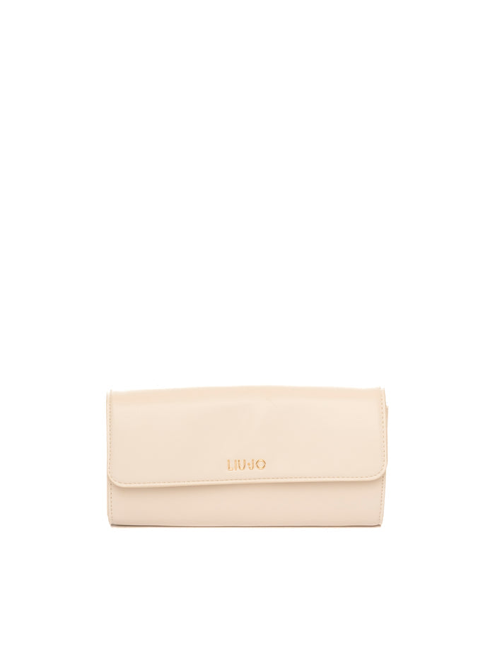 LIU JO portafoglio grande logo crema AA5214E0015 BIFOLD-X0459
