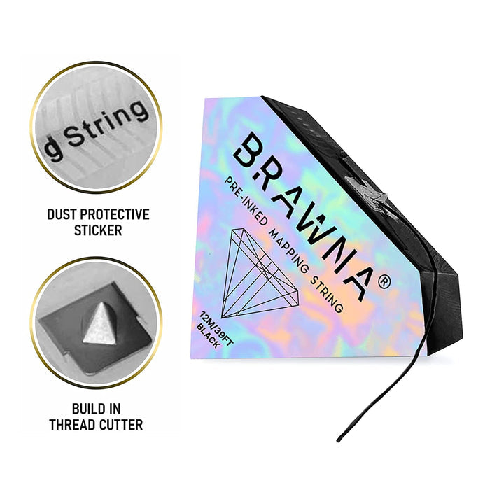 Pro Inked Mapping String for Eyebrow And Lip Measuring - White - Pink - Black