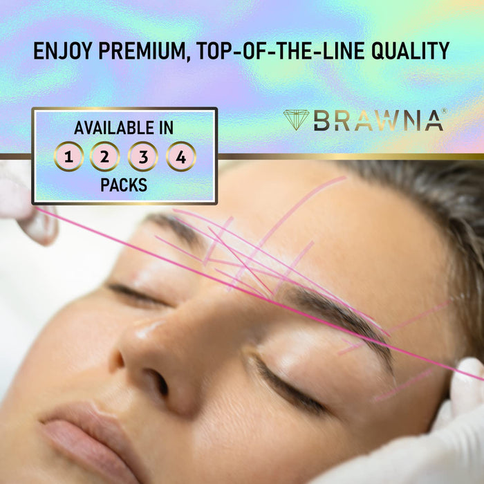 Pro Inked Mapping String for Eyebrow And Lip Measuring - White - Pink - Black