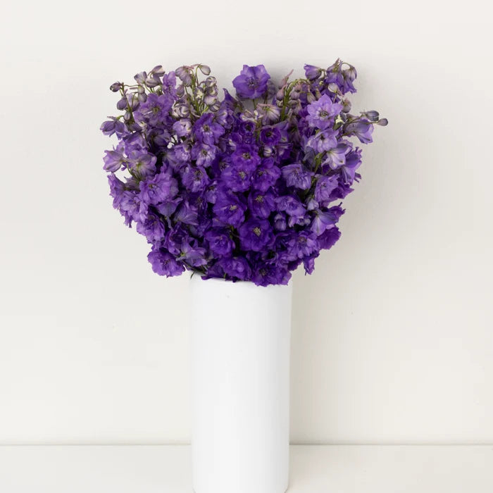 Purple Designer Delphinium Flower Vase - Image