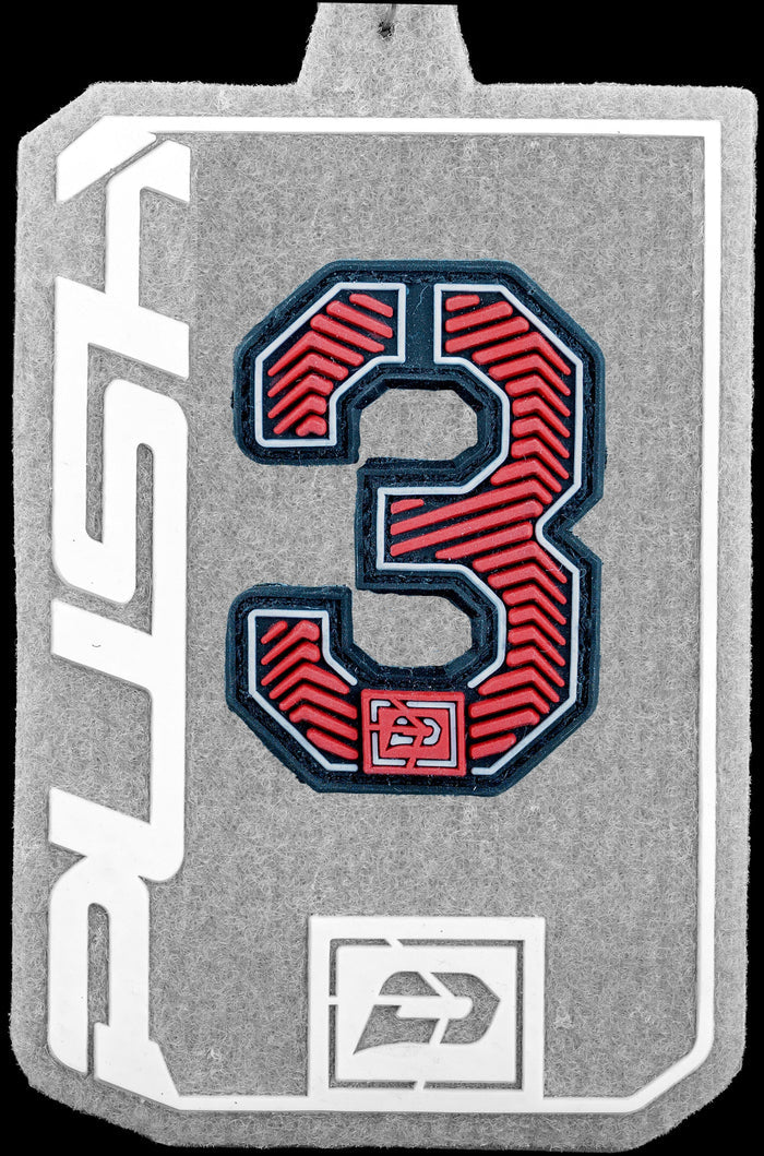 Push Velcro Rubberized Number