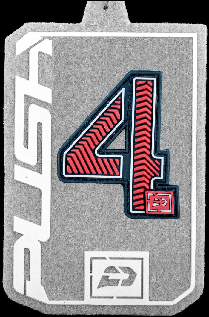 Push Velcro Rubberized Number