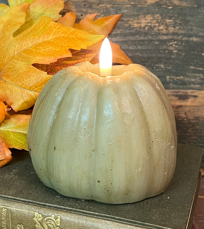 RA-175 Small Green Pumpkin Flame Candle