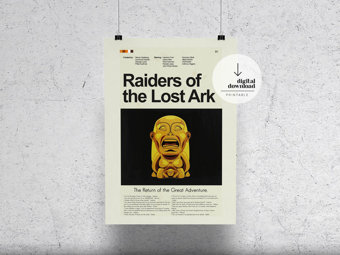 Raiders of the Lost Ark | DIGITAL ARTWORK DOWNLOAD