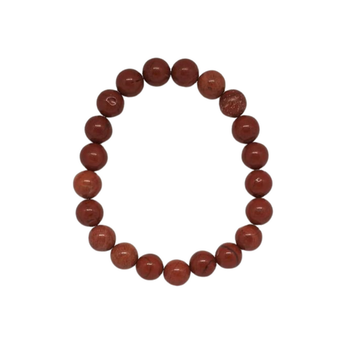 Red Jasper Beaded Stretch Bracelet