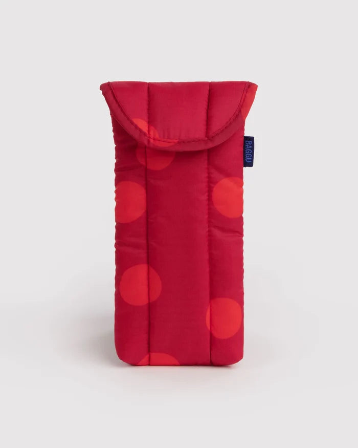 Red Polka Dot Puffy Glasses Sleeve