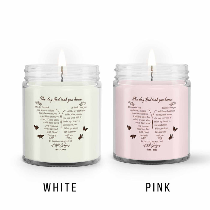 Remembrance Candle For Loss Of Loved One, Personalized Memorial Candle, Candle In Memory Of A Loved One