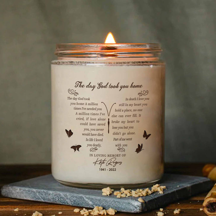 Remembrance Candle For Loss Of Loved One, Personalized Memorial Candle, Candle In Memory Of A Loved One