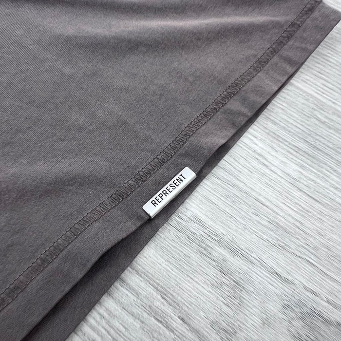 Represent 'Western Initials' T-Shirt in Flat White - Metal hardware detail.