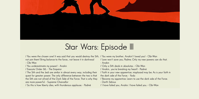 Revenge of the Sith (Star Wars Episode III) | DIGITAL ARTWORK DOWNLOAD