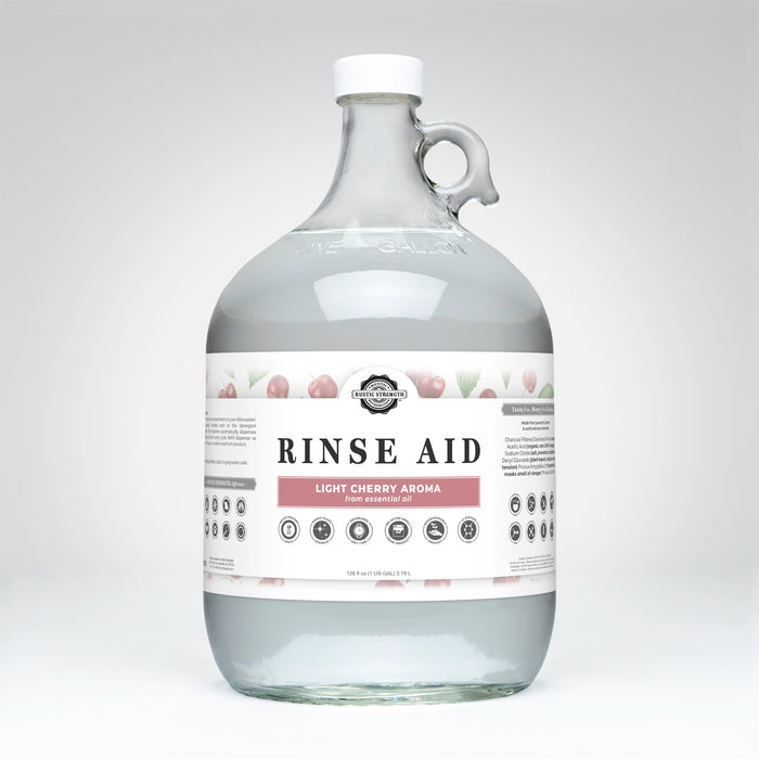 Rustic Strength,Rinse Aid for Automatic Dishwashers,128 oz Glass,Light Cherry