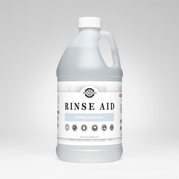 Rustic Strength, Rinse Aid for Automatic Dishwashers, 64 oz Plastic, Unscented