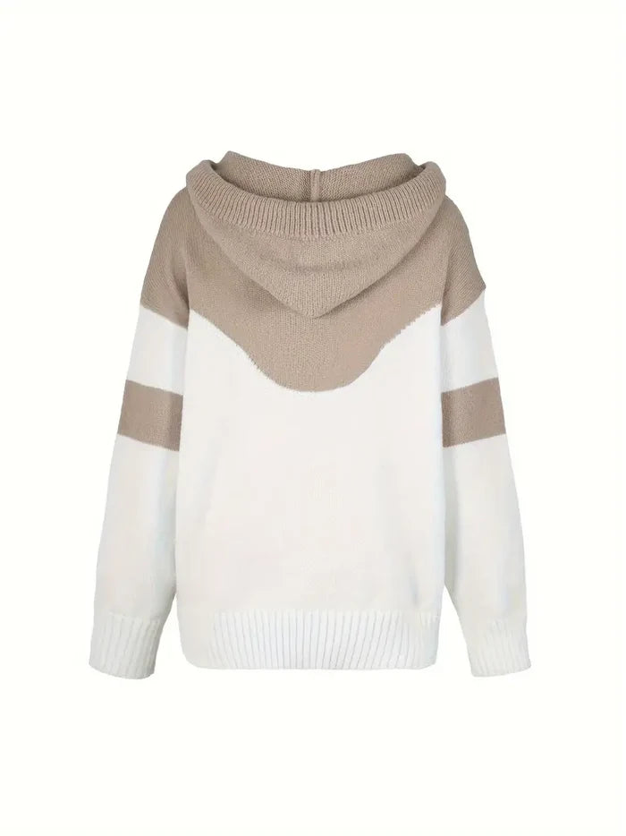 Ríona dual-tone colour-block hoodie with drawstring hood in a relaxed fit