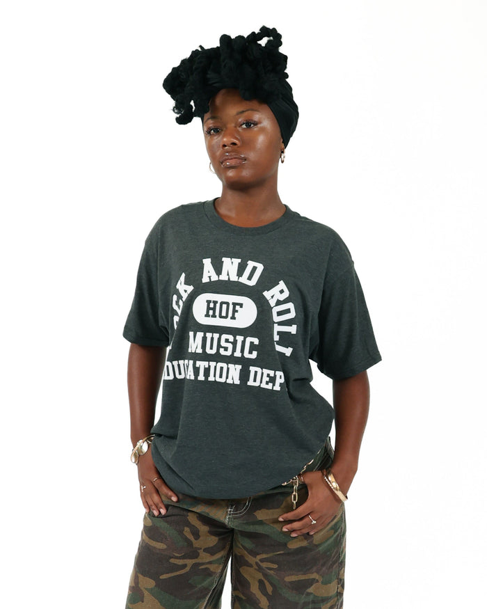 ROCK HALL MUSIC EDUCATION DEPT GREY T-SHIRT