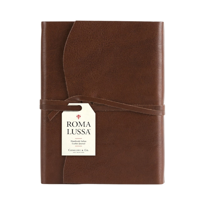 Roma Lussa Italian Chocolate Leather Journal - Cavallini & Co.