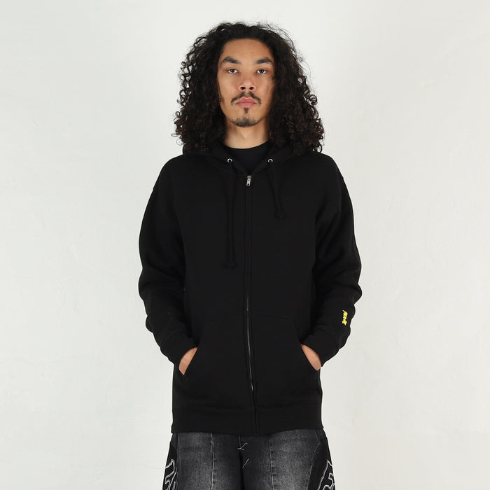 Sad Madness Zip Up Hoodie - Black