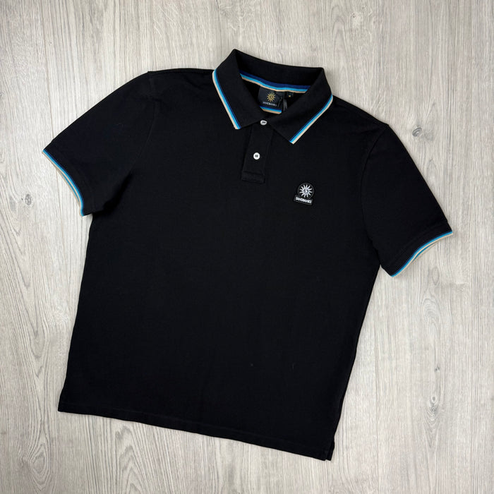 Sandbanks Badge Logo Polo Shirt - Black