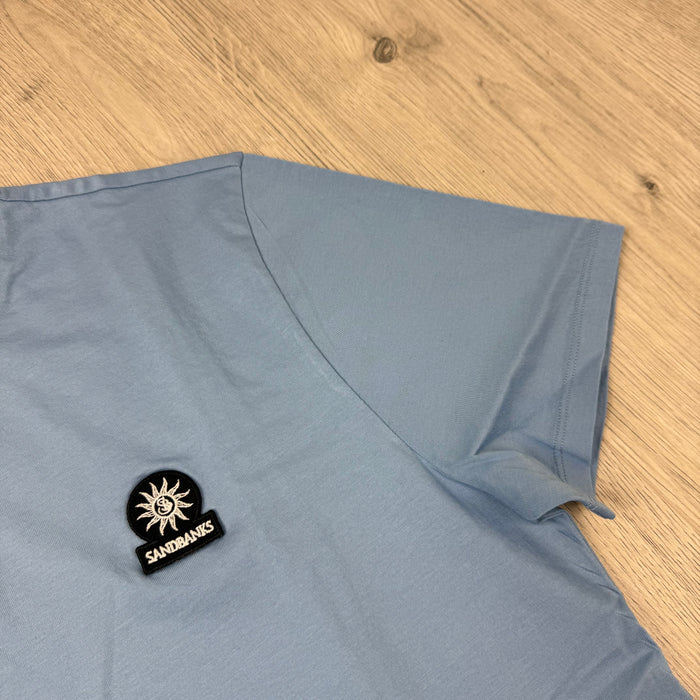 Sandbanks Badge Logo T-Shirt - Dusty Blue
