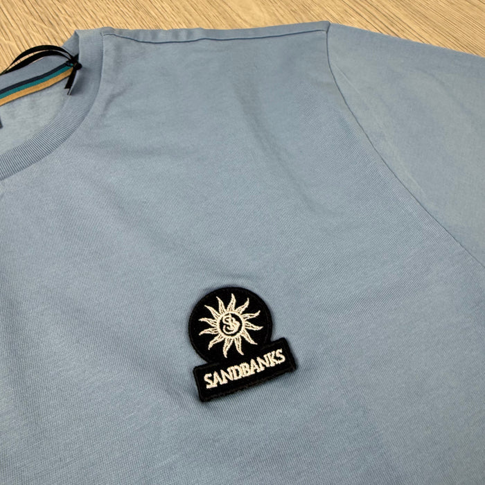 Sandbanks Badge Logo T-Shirt - Dusty Blue
