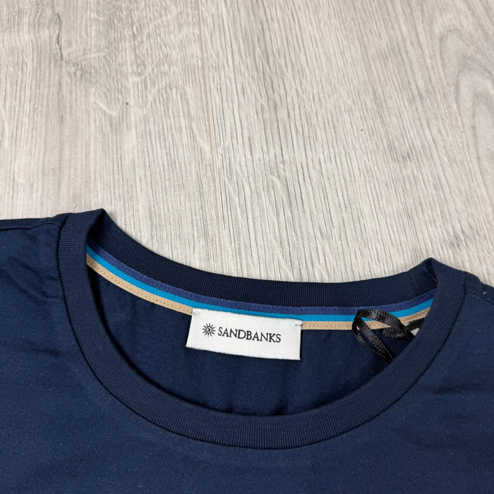 Sandbanks Badge Logo T-Shirt - Navy