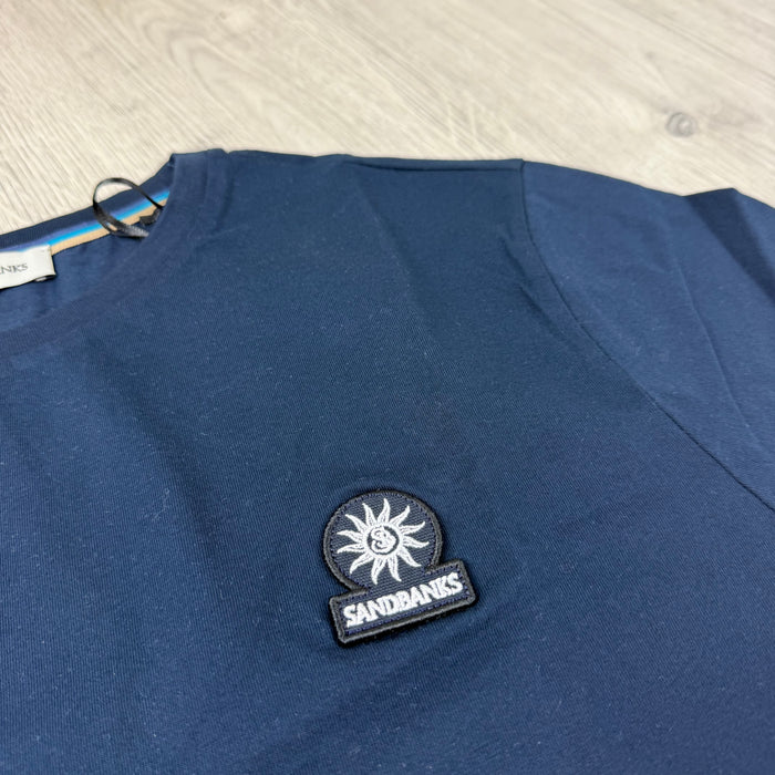 Sandbanks Badge Logo T-Shirt - Navy