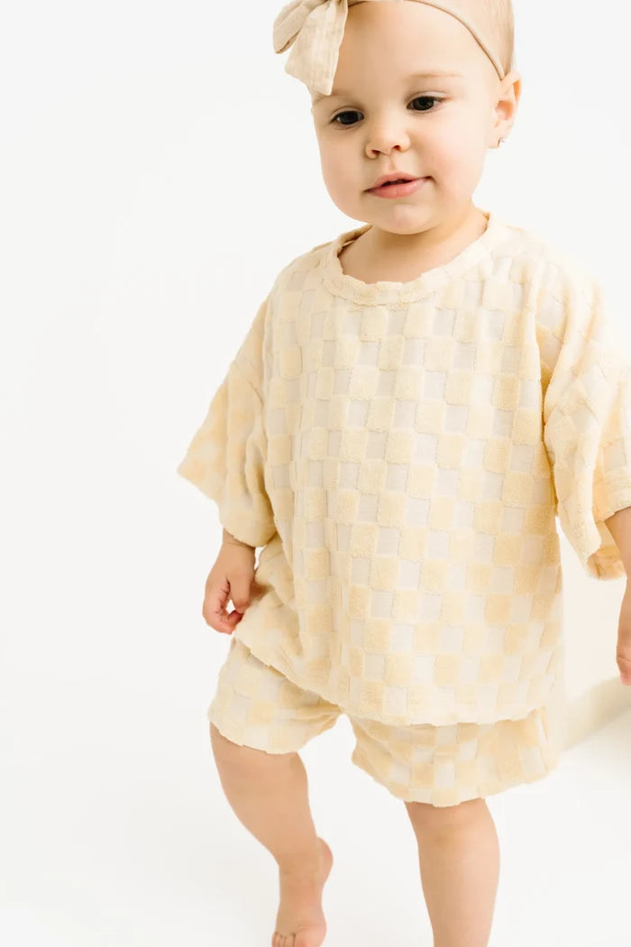 Sandy Checkered Terry Set