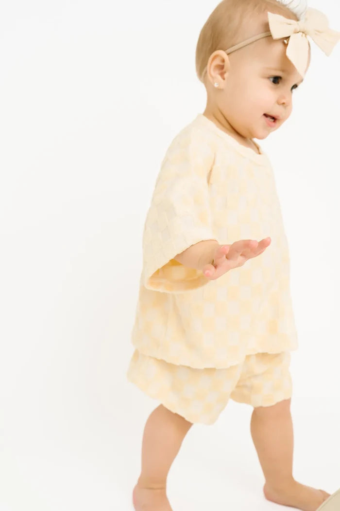 Sandy Checkered Terry Set