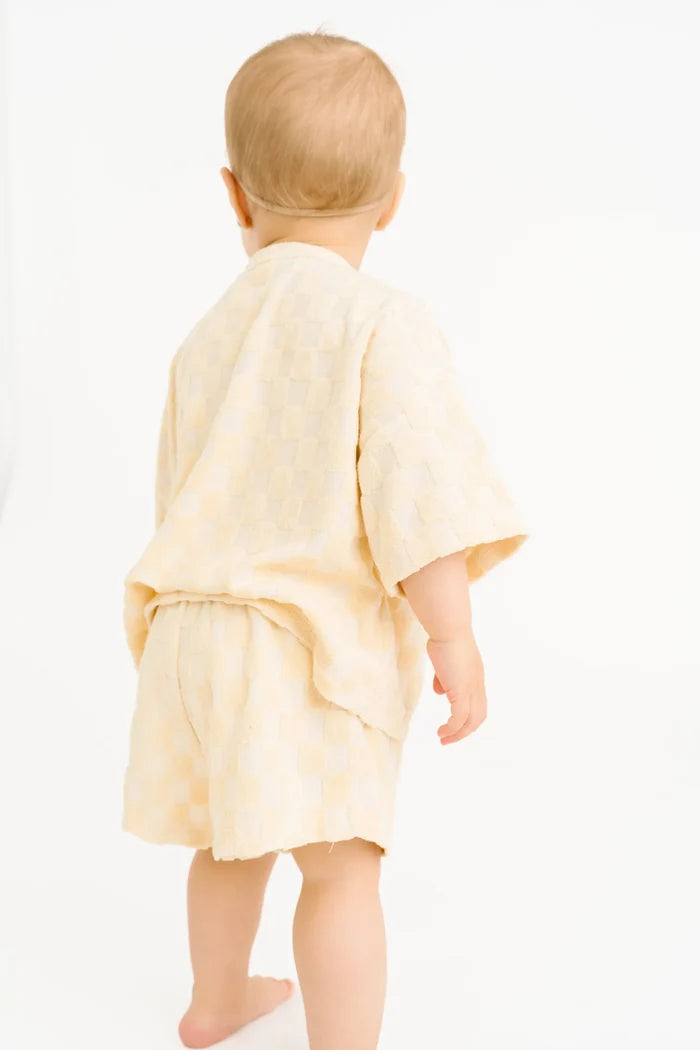 Sandy Checkered Terry Set