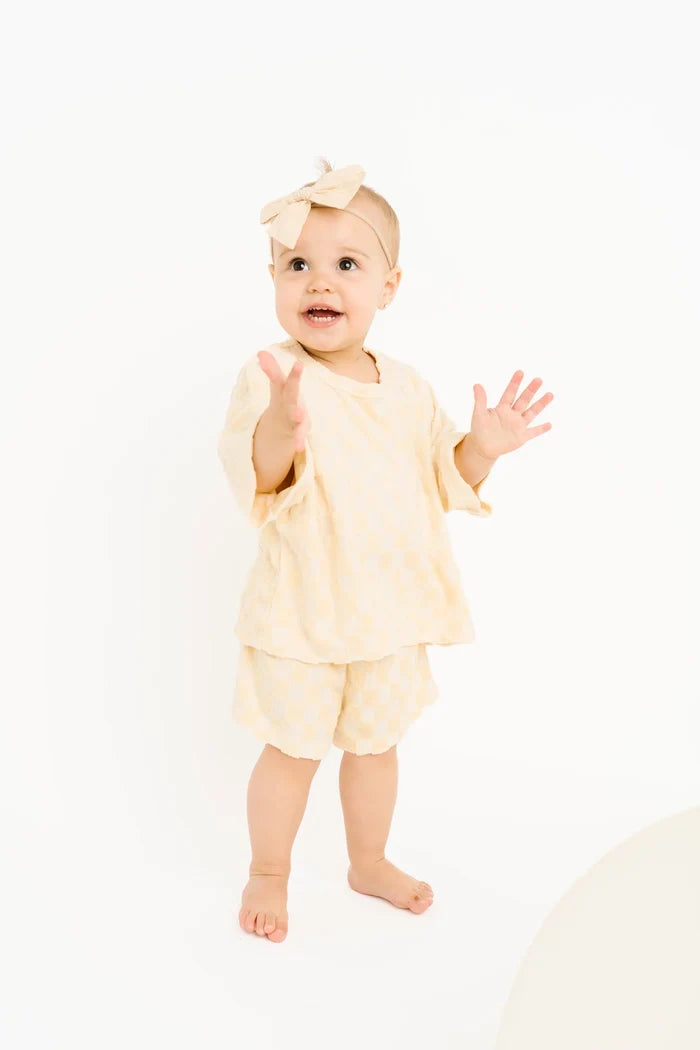 Sandy Checkered Terry Set