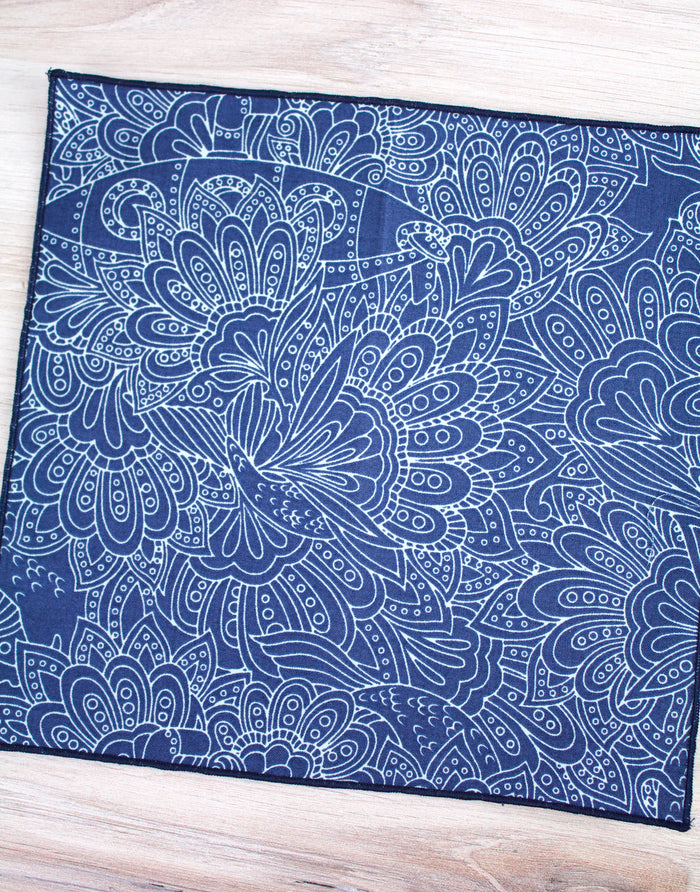 Seaweed and Submarines Napkins in Navy