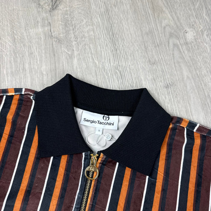 Sergio Tacchini 'Lomazzo' Velour Polo Shirt - Black