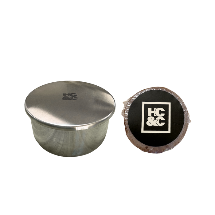 Shave Soap + Steel Container with Lid