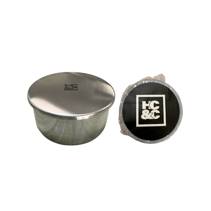 Shave Soap + Steel Container with Lid