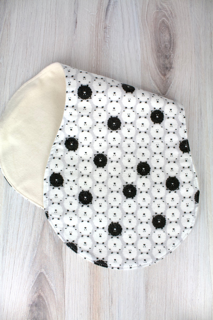 Sheep Flannel Burp Bib
