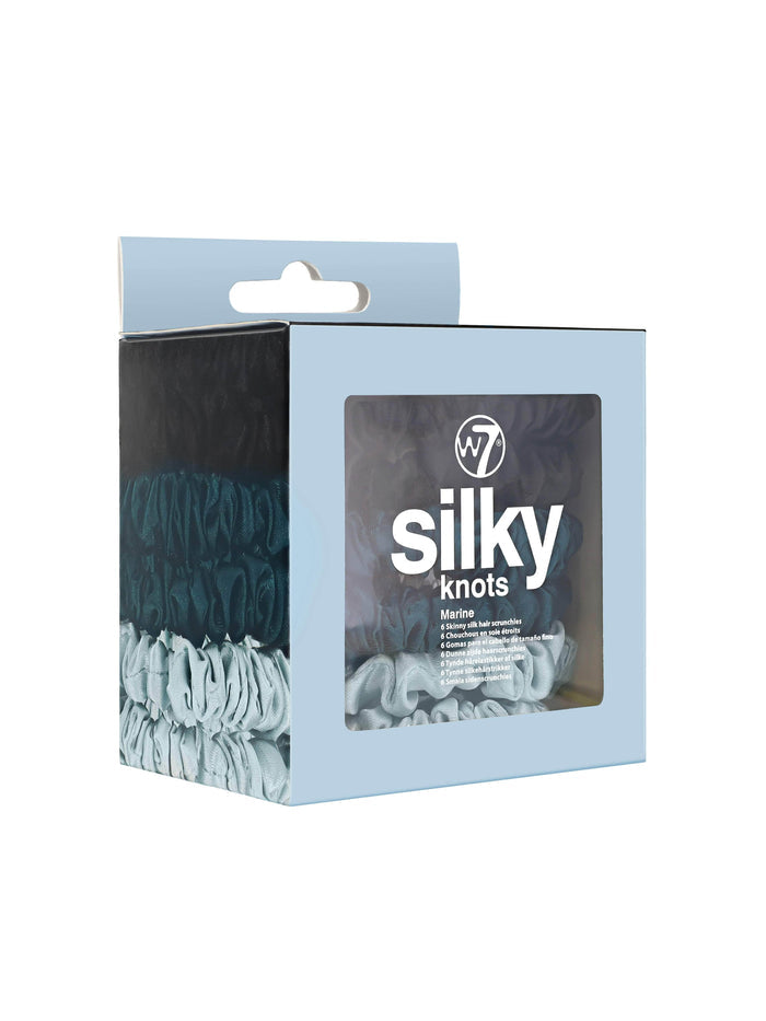 Silky Knots Hair Scrunchies 6 Pack - Marine