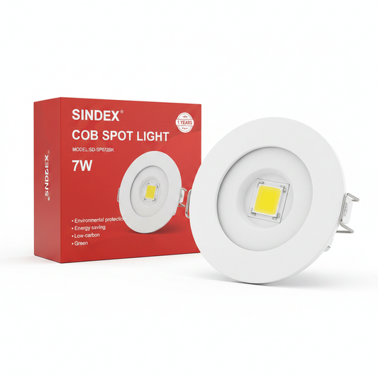 Sindex SD-SP072BK 7W COB Spot Light - White Background