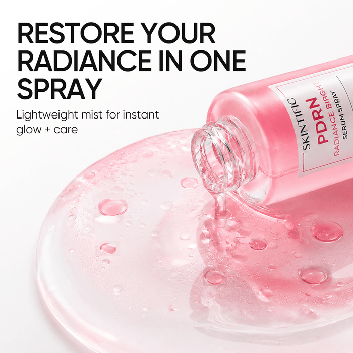 Skintific PDRN Radiance Bright Serum Spray 100ml بخاخ سيروم سكينتيفيك بي دي آر إن لتفتيح البشرة - Princess Cosmetics Qatar