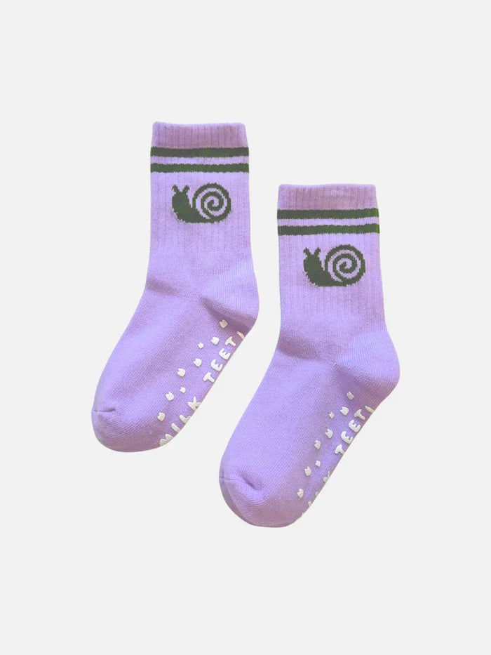 Snail Ribbed Grip Socks