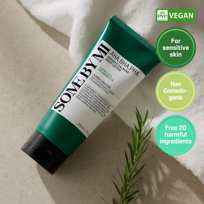 SOME BY MI AHA BHA PHA Miracle Calming Body Lotion كريم مرطب ومهدئ للجسم من سمباي مي