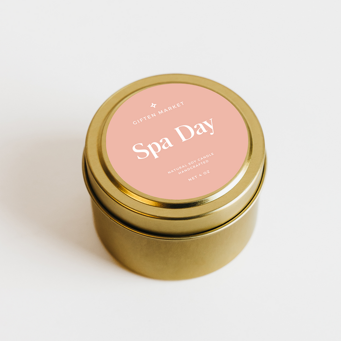 Spa Day Soy Candle - 4oz Gold Travel Tin