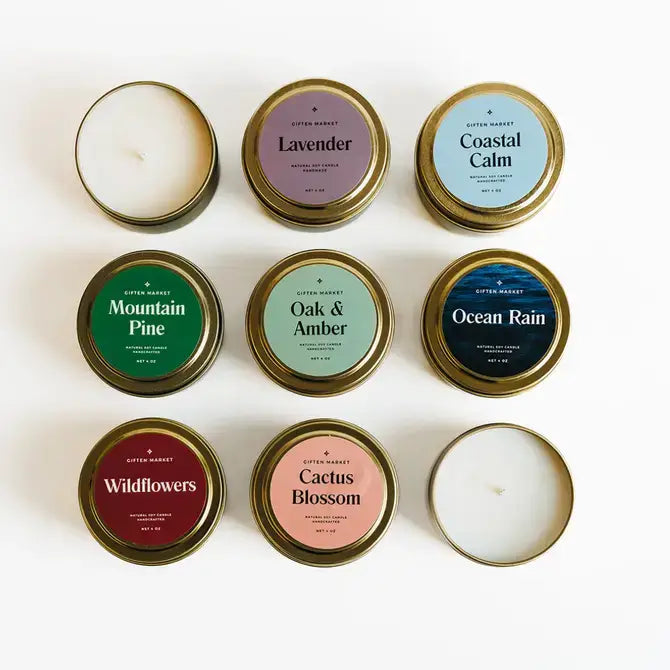 Spa Day Soy Candle - 4oz Gold Travel Tin