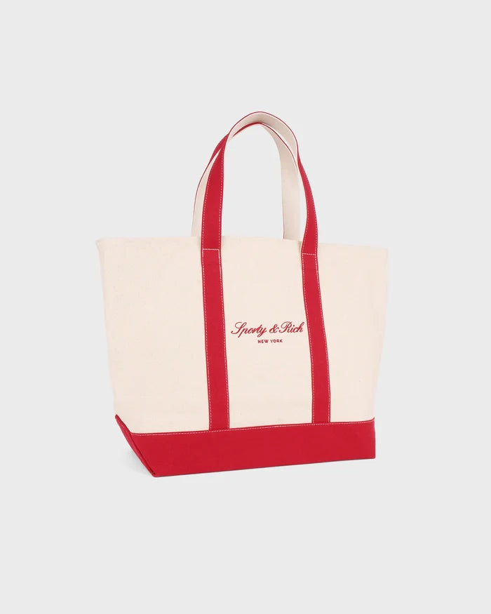 Sporty & Rich Signature NY Logo Medium Tote