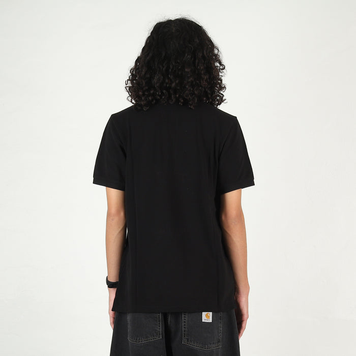 S/S Chase Pique Polo - Black / Gold