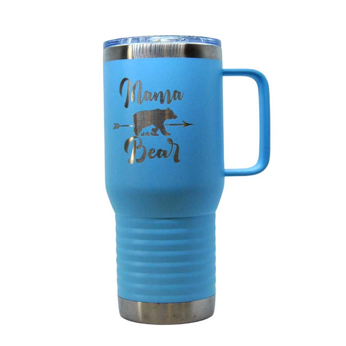 Stainless Steel Cup with Handle | 20 oz | Multiple Colors | Customizable | RCK Creations & More