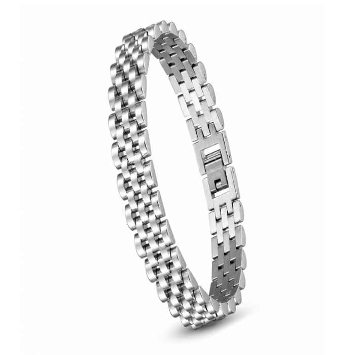 Stainless Steel Luxury Brick Handmade Men's Bracelets 10MM-21CM