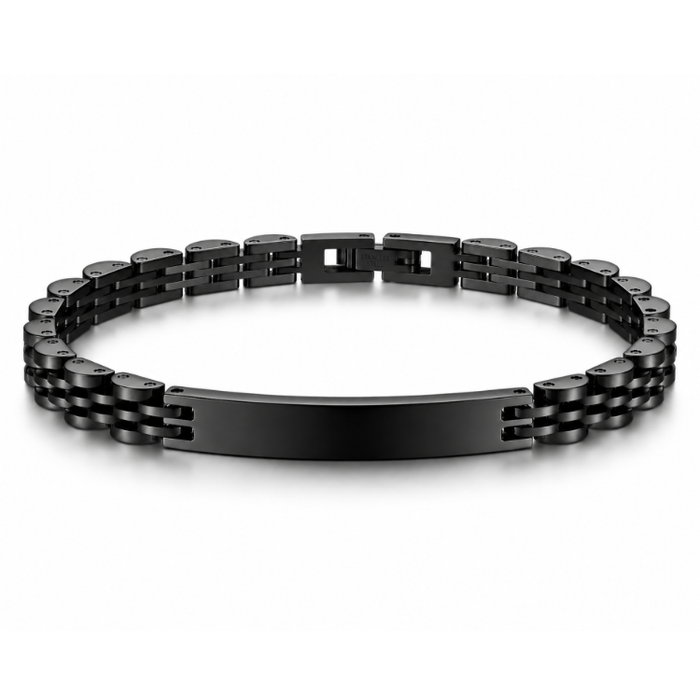 Stainless Steel Luxury Brick Handmade Men's ID  Bracelets