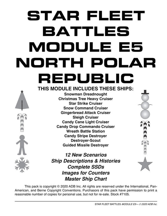 Star Fleet Battles: Module E5 – North Polar Republic (B&W)